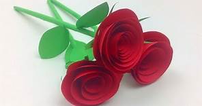 How to Make Small Rose Flower with Paper | Easy Paper Roses Flowers Step by Step | DIY Rose Of Paper