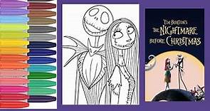 Jack and Sally Coloring Book | Nightmare Before Christmas | Jack Skellington Coloring with Markers