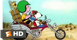 Race for Your Life, Charlie Brown! (1977) - Snoopy's Motorcycle Ride (1/10) | Movieclips