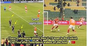 Galatasaray played against their U-19 team in the Turkish Cup Final after Fenerbahçe walked off 🤯