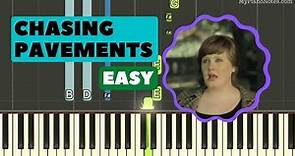 Chasing Pavements (Adele) - Piano Tutorial with Chords | Letter Notes