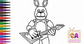 BONNIE Coloring Pages - Five Nights at Freddy's - How to COLOR FNAF Characters