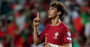 Joao Félix celebra su gol a Luxemburgo