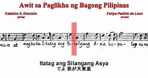 Felipe Padilla de Leon - Awit sa Paglikha ng Bagong Pilipinas (1942) (sheet music)