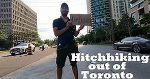 How to Hitchhike out of Toronto - Hitchhiking Adventure Vlog - A Day in the Life of a Hitchhiker