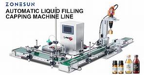 ZONESUN ZS-FAL90S Small business production line automatic filling and capping machine