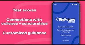 How to use the BigFuture School mobile app