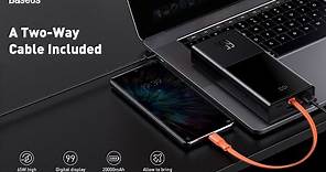 Baseus | Elf Digital Display 20000mAH 65W Power Bank | A Two-way Cable Included