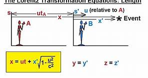 Physics 62 Special Relativity (20 of 43) The Lorentz Transformation Equations: Length