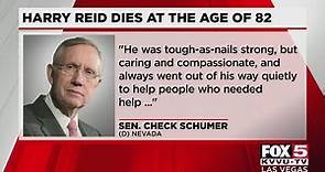 Harry Reid, former Senate majority leader, giant in Nevada politics, dies at 82