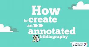 How to Create an Annotated Bibliography (MLA)