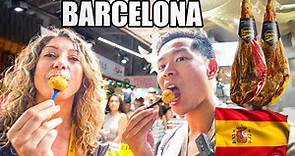 The BIGGEST Food Market In BARCELONA Spain LA BOQUERIA Full Tour