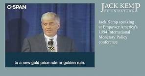 Jack Kemp speaking at Empower America's 1994 International Monetary Policy conference