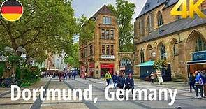 Walking tour in Dortmund, Germany 4K 60fps