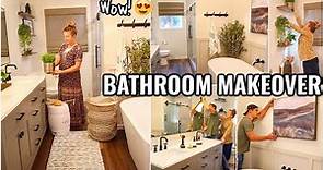 COMPLETE MASTER BATHROOM MAKEOVER!!😍 BEFORE & AFTER OF OUR ARIZONA FIXER UPPER