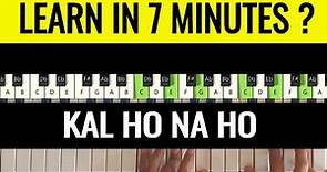 Kal Ho Na Ho Piano Tutorial | Easy Step by Step Lesson with Lyrics | Notes | Chords | Sonu Nigam