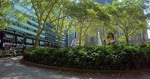 New York City - 4K Summer Ambience - Sit in the Shade with SunPatiens Flowers at Bowling Green