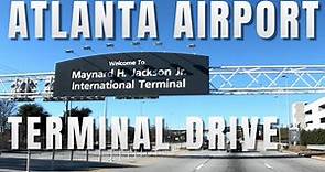 Driving into Atlanta International Airport - International Terminal - 4k - With Pauses & Highlights