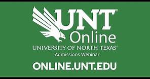 Webinar: Admissions for University of North Texas Bachelor of Applied Arts and Sciences (B.A.A.S.)