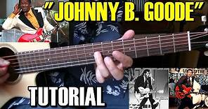 Como tocar "Johnny B Goode" Chuck Berry | Tutorial Guitarra acústica/criolla intro acordes y Solo