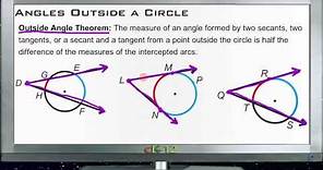 Angles Outside a Circle: Lesson (Basic Geometry Concepts)