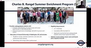 Charles B. Rangel Summer Enrichment Program - Program Overview