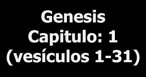 Genesis: Capitulo 1( Versículos 1-31)