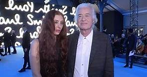 Jimmy Page and Scarlett Sabet front row at Paul Smith Fashion Show