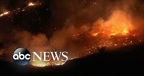 Santa Ana winds spark new California wildfires l ABC News