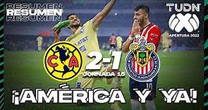 Resumen y goles | América 2-1 Chivas | Liga Mx Apertura 22 -J15 | TUDN