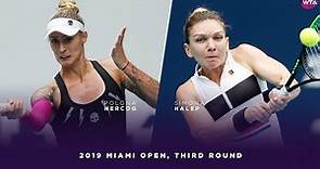 Polona Hercog vs. Simona Halep | 2019 Miami Open Third Round | WTA Highlights
