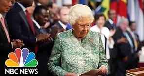 Queen Elizabeth Welcomes Commonwealth Leaders To Palace And Tips Charles As Successor | NBC News