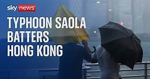 Typhoon Saola hits Hong Kong