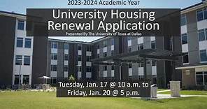 UT Dallas 2023 2024 Renewal Application Video
