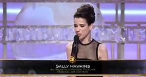 Sally Hawkins winning Golden Globe 2009