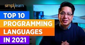 Top 10 Programming Languages In 2021| Best Programming Languages To Learn In 2021 | Simplilearn