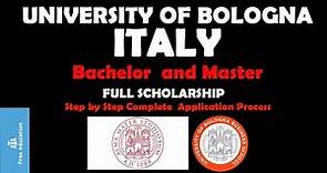 How to apply University of Bologna I Step by Step