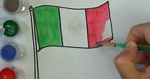 Como dibujar la BANDERA DE MEXICO