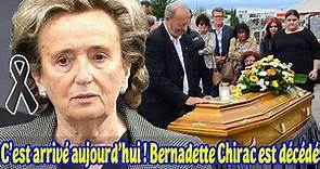 C'est arrivé aujourd'hui ! Bernadette Chirac est décédé, un décès soudain brise les cœurs