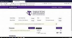 How to Use Your Schedule Planner in myGateway at Tarleton State University