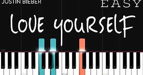 Justin Bieber - Love Yourself | EASY Piano Tutorial