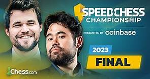 Speed Chess Championship 2023 Final | Magnus v Hikaru! GOATs Meet Again 2nd Year In A Row !coinbase