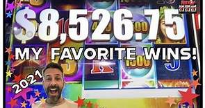 My FAVORITE and BIGGEST WINS and Slot Machine JACKPOTS of 2021!