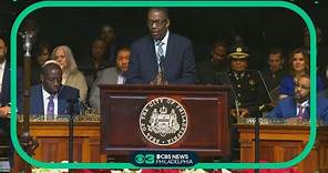 Darrell Clarke signs off as Philadelphia City Council president during Mayor Parker's inauguration