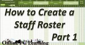 Roster - How to Create a Roster Template Part 1 - Roster tutorial