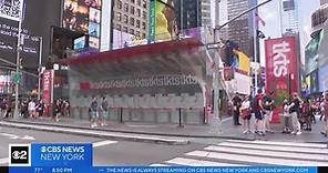 TKTS booth in Times Square celebrating 50th anniversary