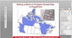 How To Make a Blank, Printable, Canada Map Using PowerPoint • MapsForDesign.com