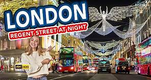 LONDON WALKING TOUR | Regent Street at night