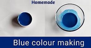 How to make blue acrylic paint at home | Homemade acrylic paint easy| Water colour paint making idea