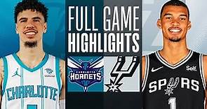 HORNETS at SPURS | FULL GAME HIGHLIGHTS | January 12, 2024